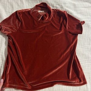 Madewell Rust Velvet Short Sleeve Tee